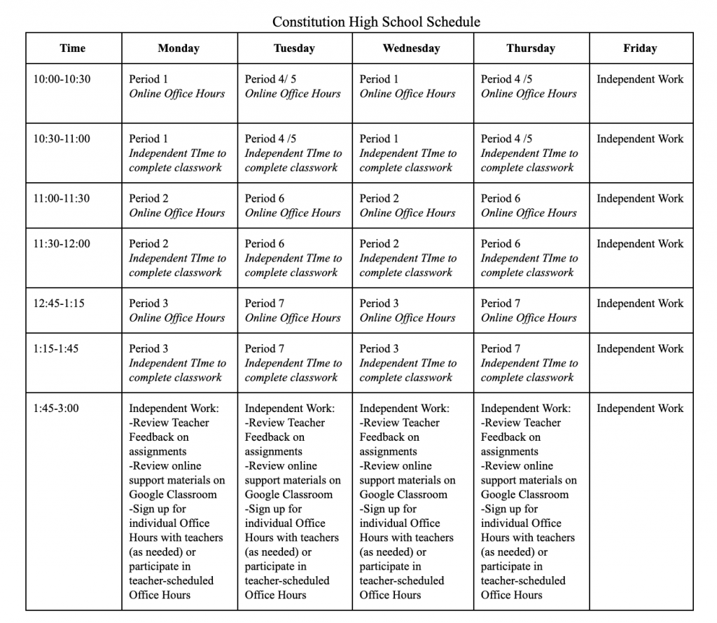 News and Events – Constitution High School